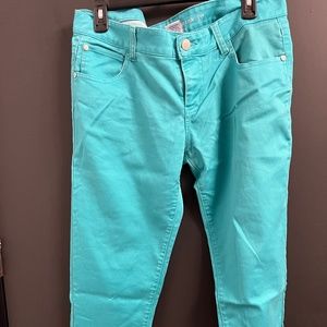 Junior teal colored green pants